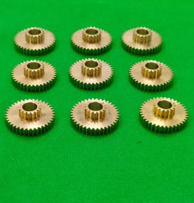 Brass double spur gear